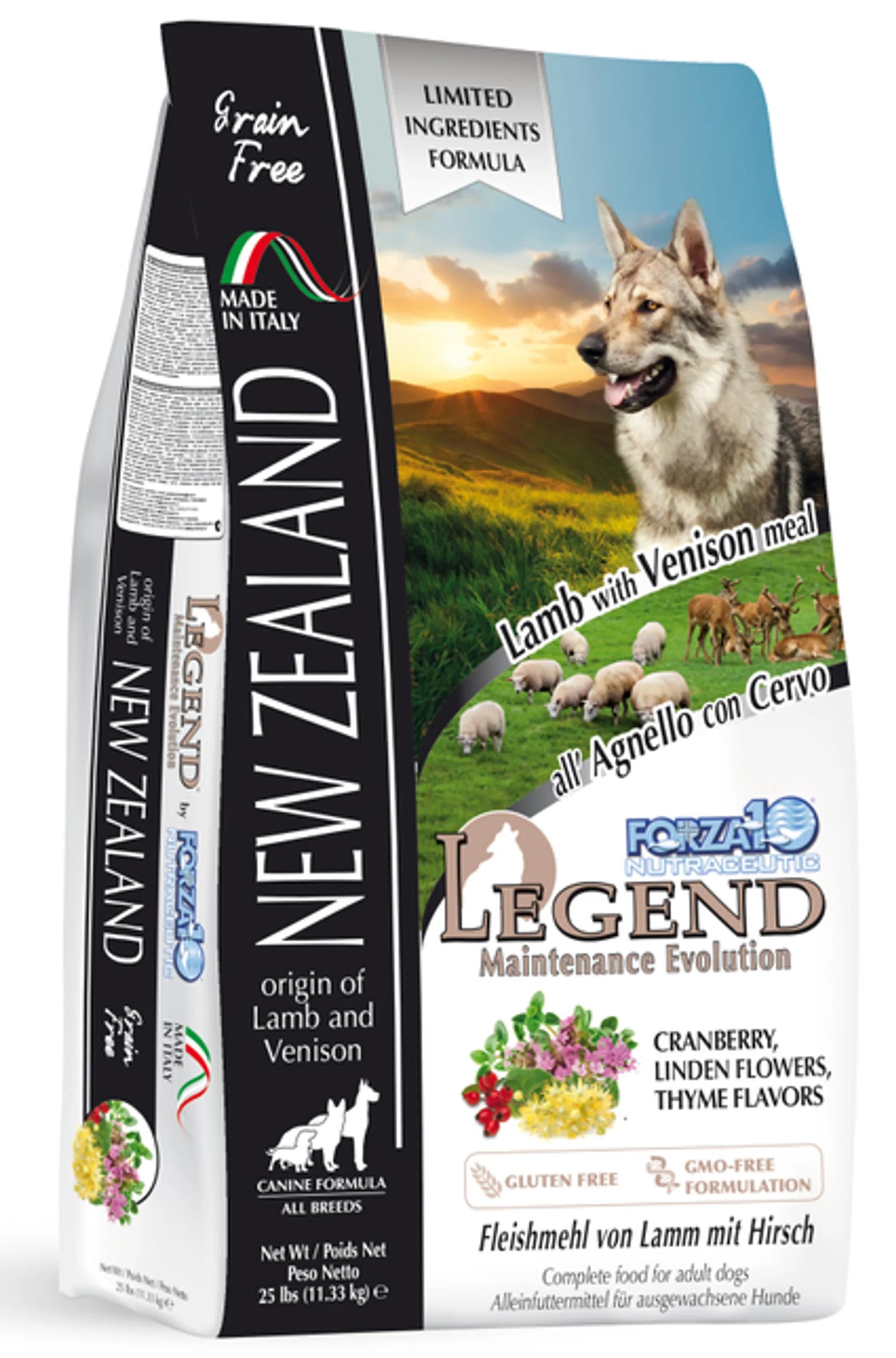 Forza10 Legend New Zealand Dog Food | Grain-Free Lamb & Venison | Everyday Wellness Formula