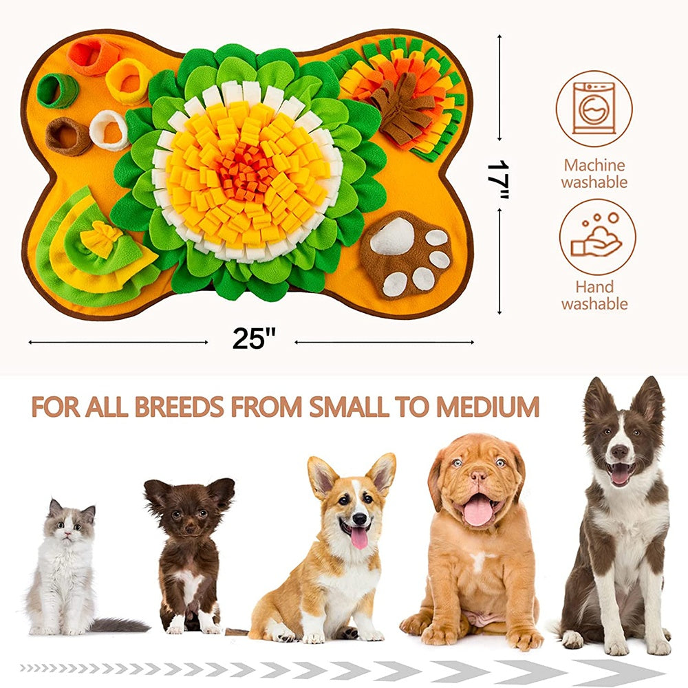 Dog Snuffle Mat | Plush Design | Large Interactive Slow Feeder & Stress-Relief Toy | 78×59cm
