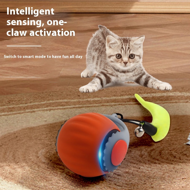 Automatic Cat Toy Ball | Silicone Design | Gravity-Activated Interactive Play