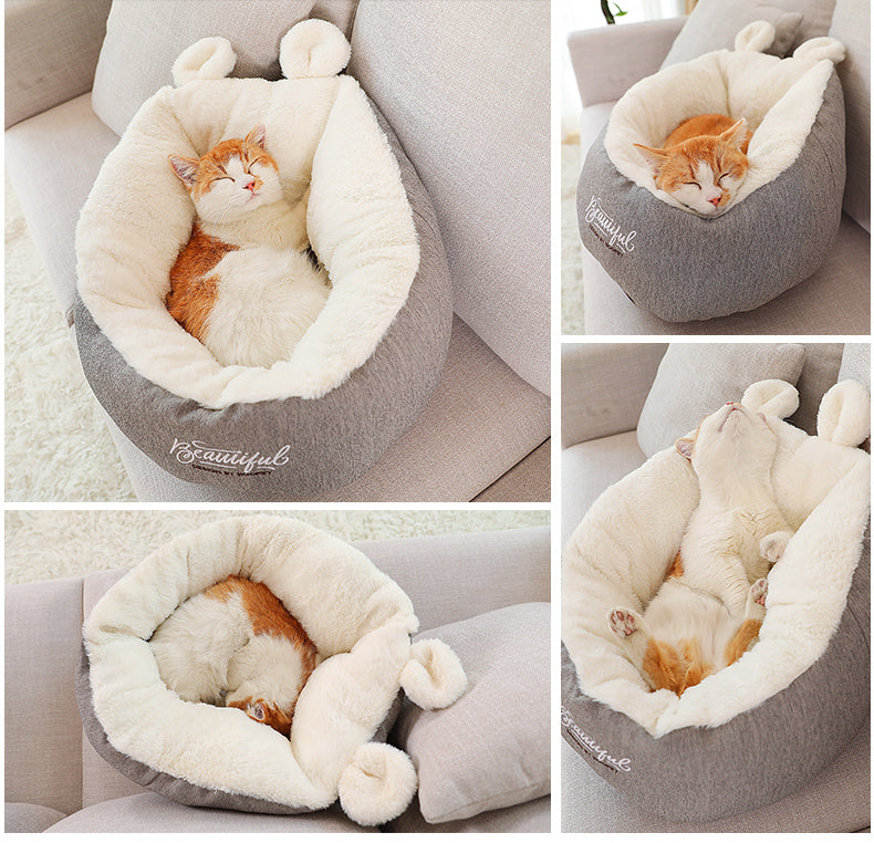 Pet Sleeping Bag | Cotton Material | Soft & Cozy Bed for Pets, Small/Medium