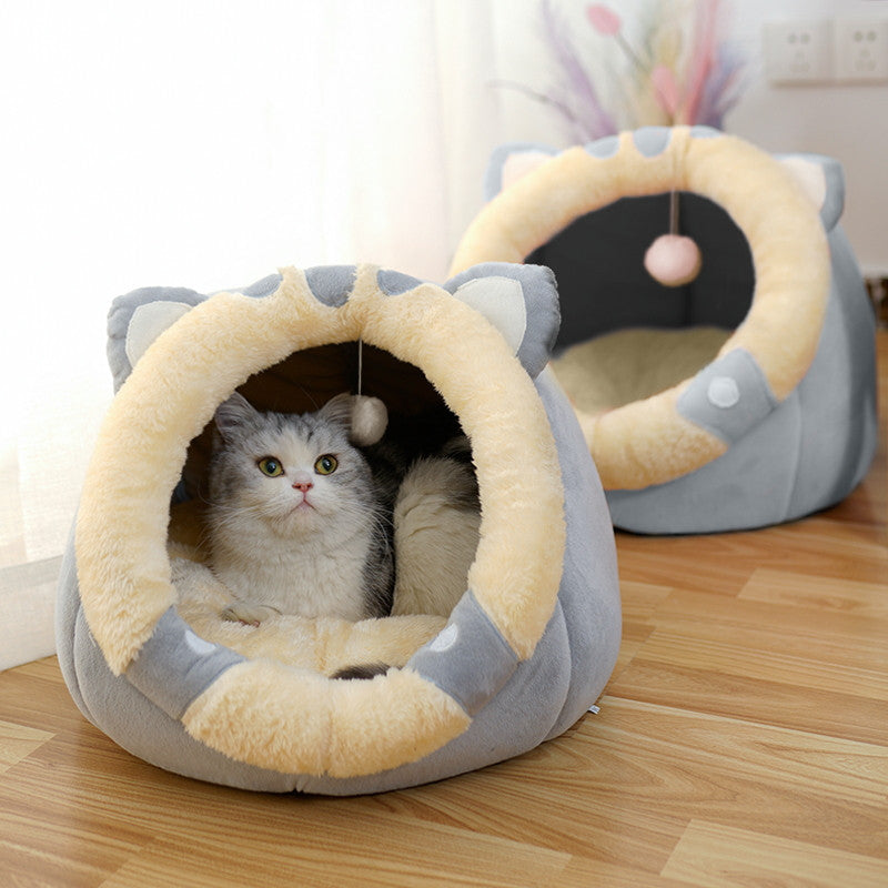 Cat House Villa | Plush Cozy Design | Comfortable Home for Cats, M/L/XL