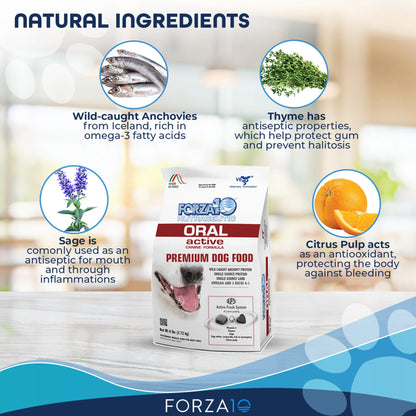 Forza10 Active Oral Support Dog Food | Dry Diet Recipe | Fights Bad Breath & Tartar