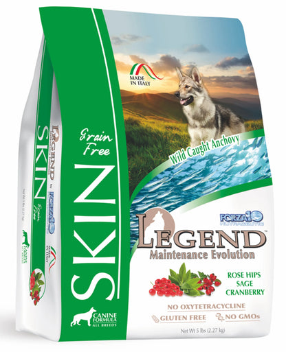 Forza10 Legend Skin Dog Food | Grain-Free Dry Recipe | Supports Skin & Coat Health