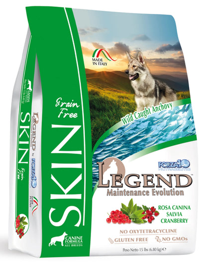 Forza10 Legend Skin Dog Food | Grain-Free Dry Recipe | Supports Skin & Coat Health