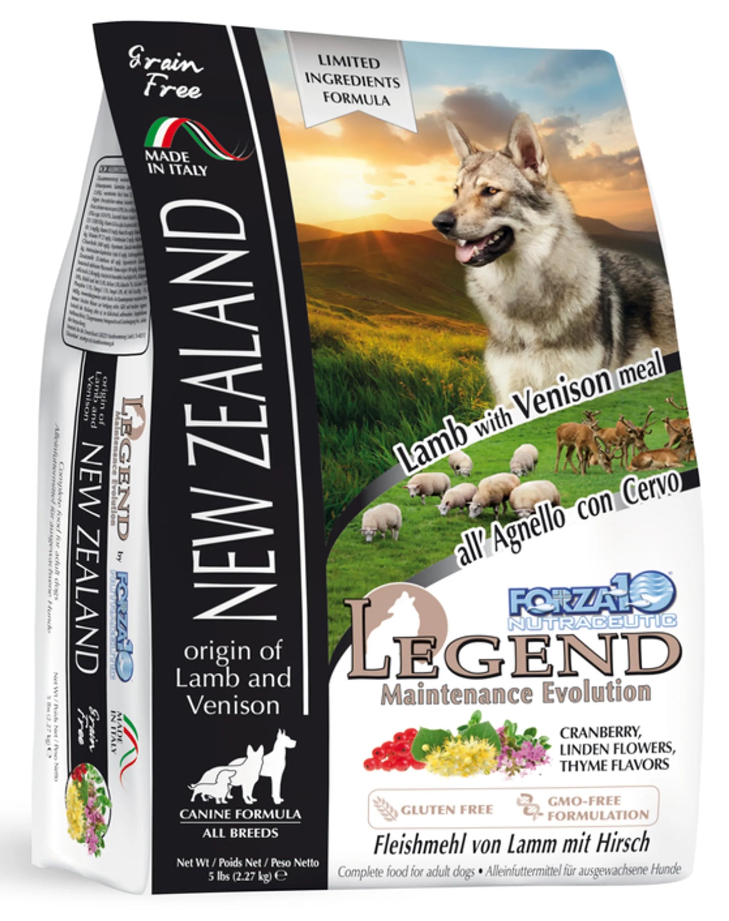 Forza10 Legend New Zealand Dog Food | Grain-Free Lamb & Venison | Everyday Wellness Formula