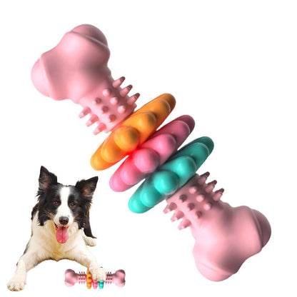 Dog Chew Bone Toy | Thermoplastic Rubber Design | Durable & Interactive, 5×13cm