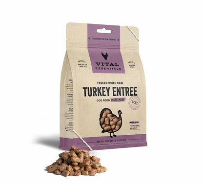 Vital Essentials(R) Turkey Mini Nibs Dog Food | Freeze-Dried Raw Turkey | High Protein