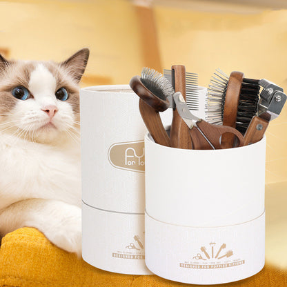 Pet Grooming Comb Set | Wood Design | Complete Grooming Kit for Dogs & Cats