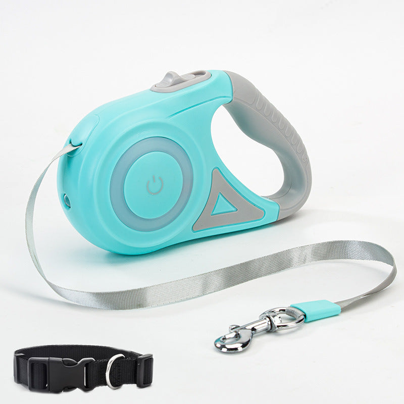 Dog Leash with Collar | ABS Explosion-Proof Design | Retractable & Durable