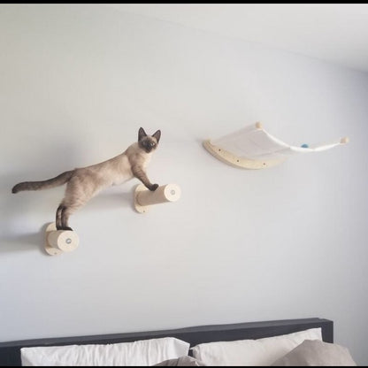 Cat Climber & Bed | Solid Wood Design | Wall-Mounted, Durable & Stylish