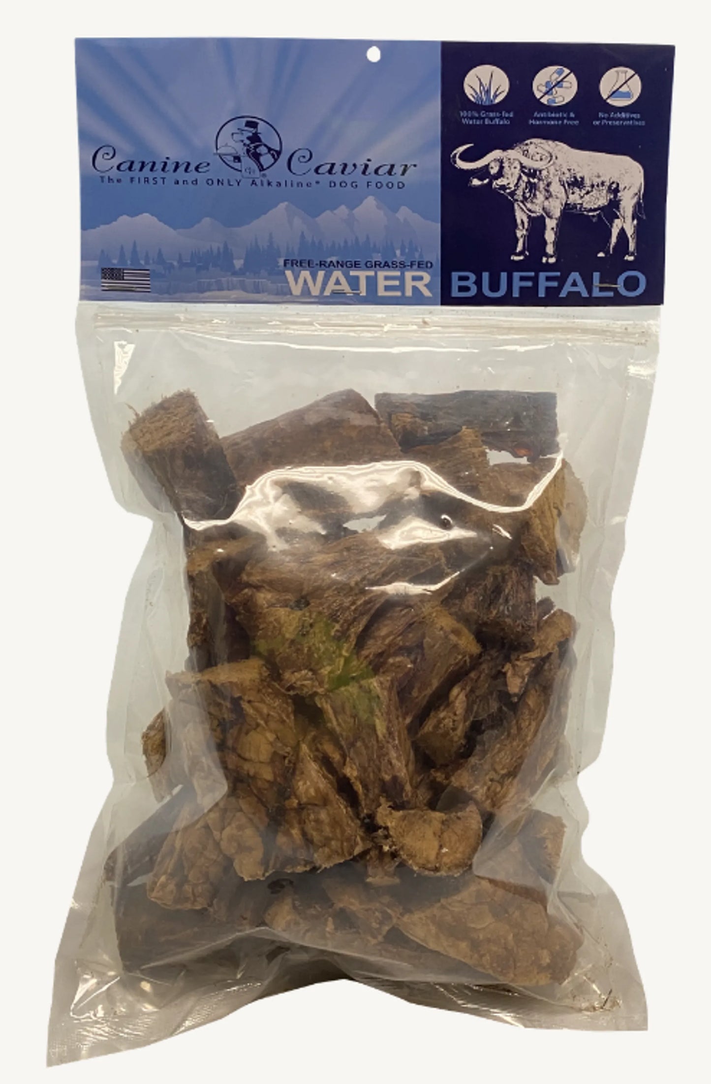Buffalo Dog Treats | 100% Grass-Fed Buffalo | Immune & Digestive Support, 8oz Bag