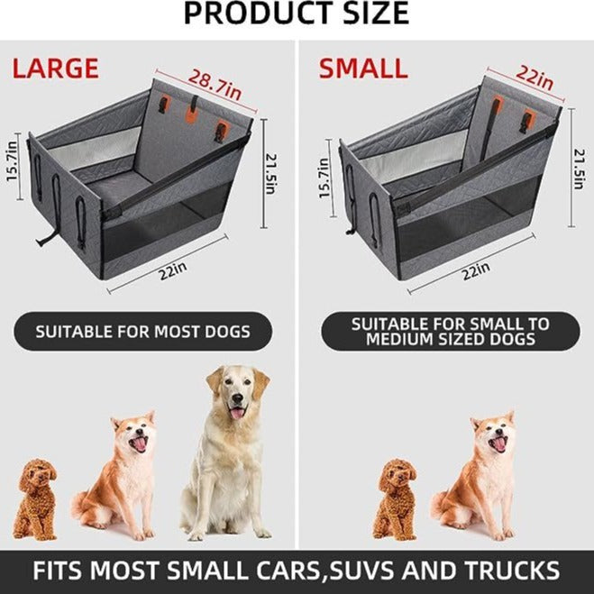 Travel Dog Bed | Water & Dirt-Resistant | Multifunctional Car Seat, 56×56×40cm
