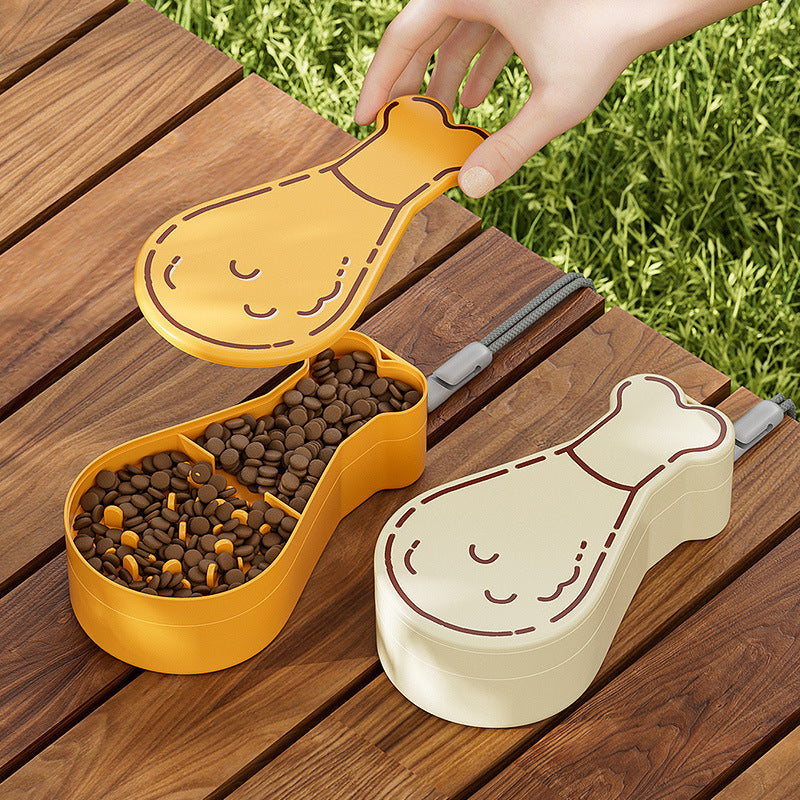 Portable Pet Feeder | Food-Grade PP Design | 2-in-1 Water & Food Dispenser, 200ml