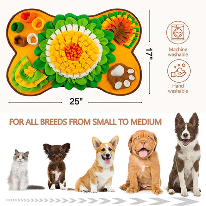 Dog Snuffle Mat | Plush Design | Large Interactive Slow Feeder & Stress-Relief Toy | 78×59cm