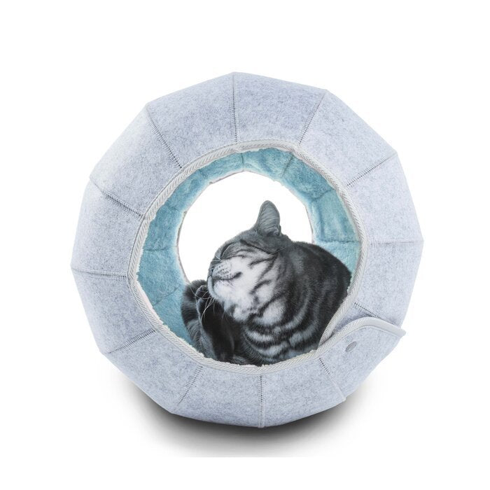 Cat Tunnel Toy | Felt Cloth Design | Foldable & Interactive Play, 41×38×28cm