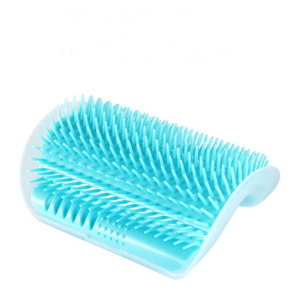 Cat Grooming Brush | Plastic & Catnip Design | Self-Grooming Wall Mount | 9×13cm