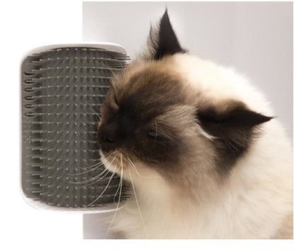Cat Grooming Brush | Plastic & Catnip Design | Self-Grooming Wall Mount | 9×13cm