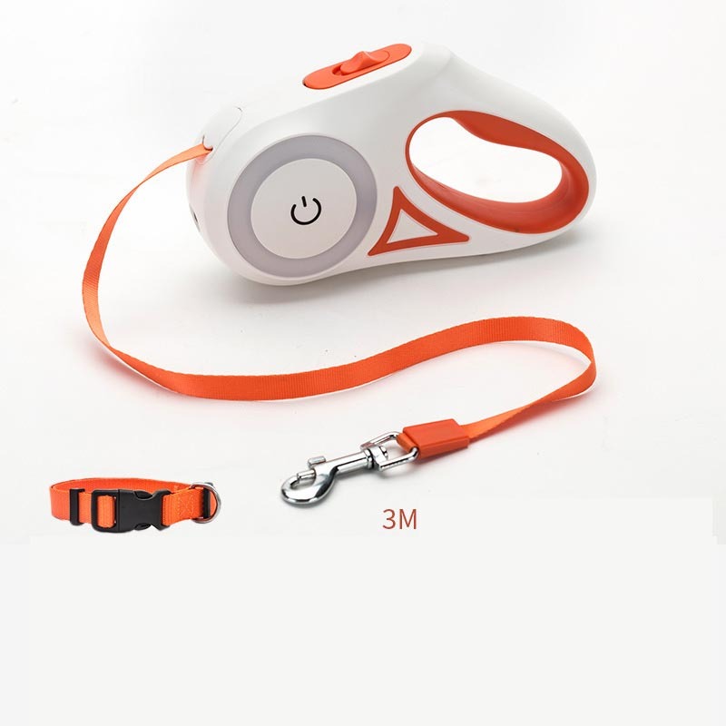 Dog Leash with Collar | ABS Explosion-Proof Design | Retractable & Durable