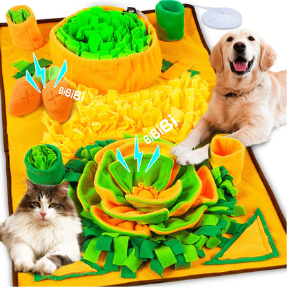 Dog Snuffle Mat | Plush Design | Large Interactive Slow Feeder & Stress-Relief Toy | 78×59cm