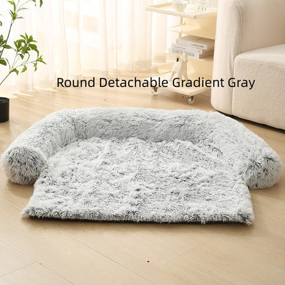 Pet Sofa Cushion | Plush Cloth Design | Warm & Cozy Bed for Dogs, S–XL