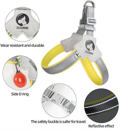 Pet Harness | Breathable Mesh & Soft Sponge Design | Adjustable & Secure Fit for Dogs & Cats, S - L