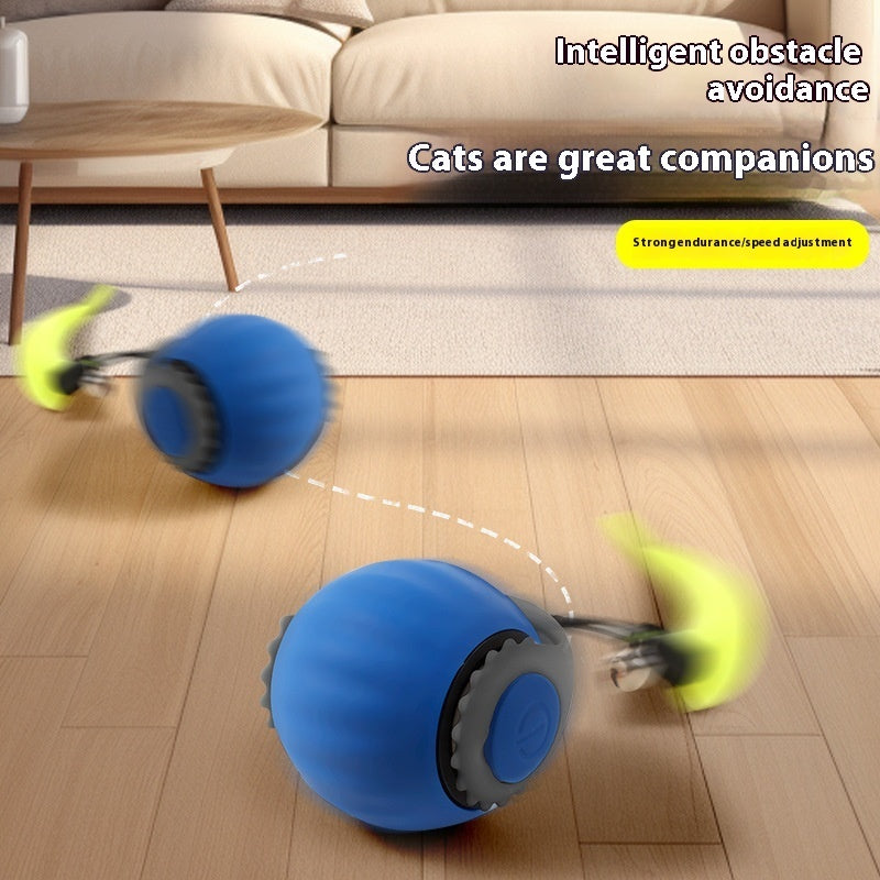Automatic Cat Toy Ball | Silicone Design | Gravity-Activated Interactive Play