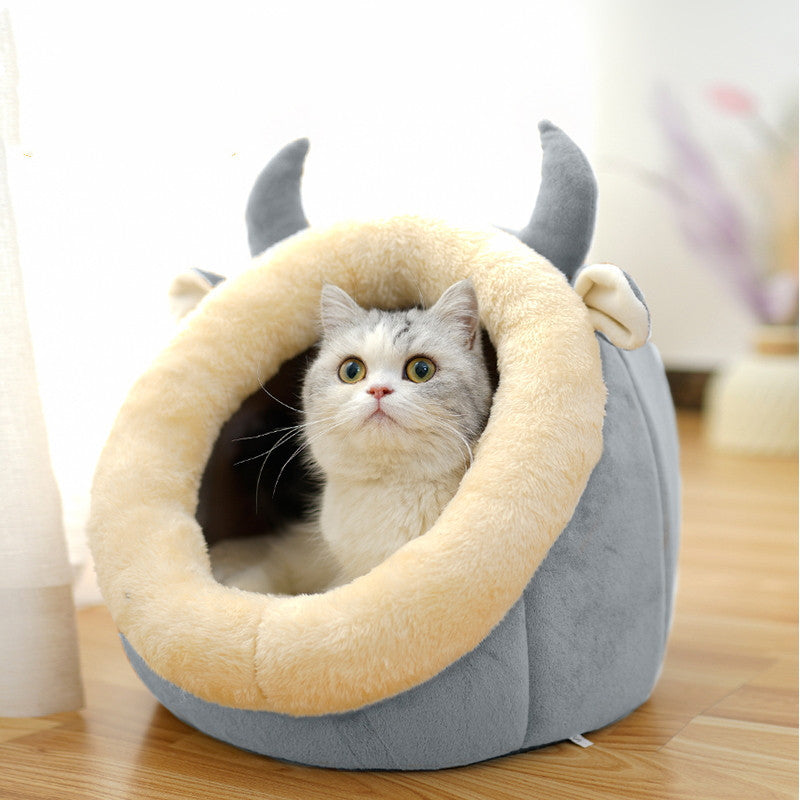 Cat House Villa | Plush Cozy Design | Comfortable Home for Cats, M/L/XL