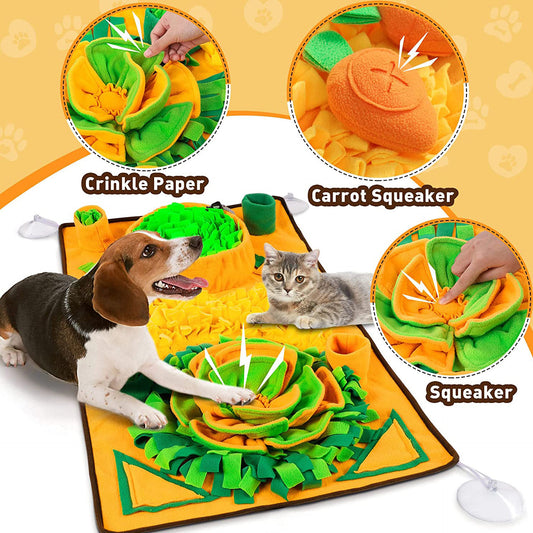 Dog Snuffle Mat | Plush Design | Large Interactive Slow Feeder & Stress-Relief Toy | 78×59cm