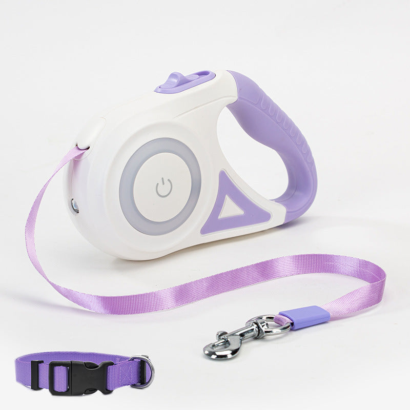 Dog Leash with Collar | ABS Explosion-Proof Design | Retractable & Durable