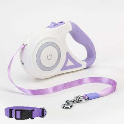 Dog Leash with Collar | ABS Explosion-Proof Design | Retractable & Durable