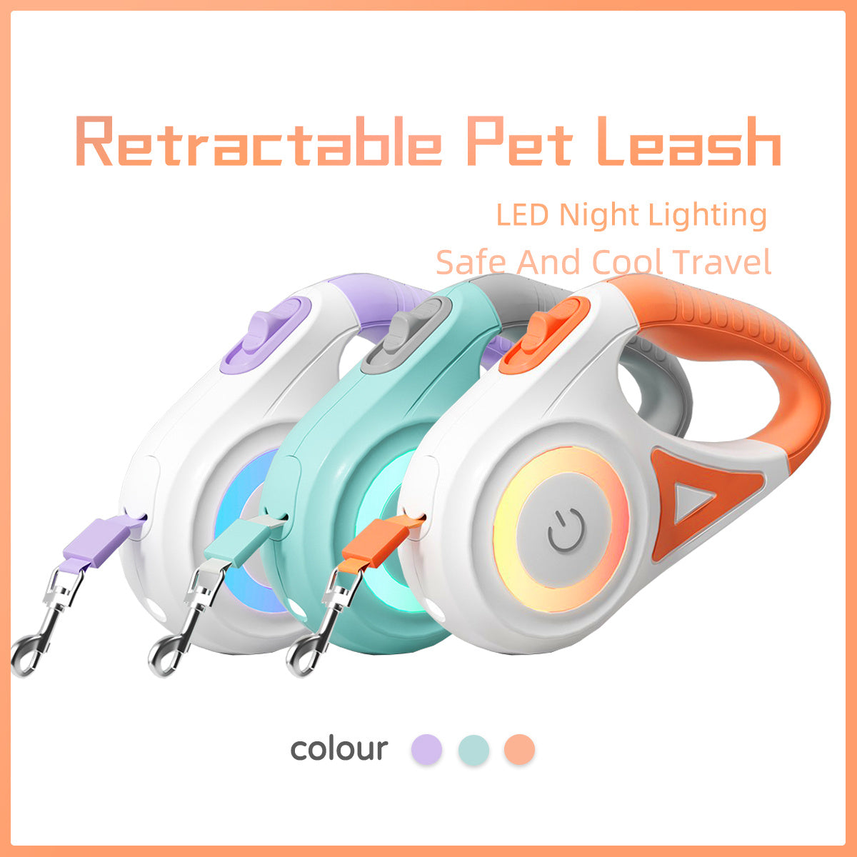 Dog Leash with Collar | ABS Explosion-Proof Design | Retractable & Durable