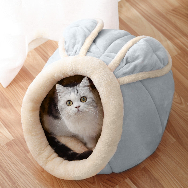 Cat House Villa | Plush Cozy Design | Comfortable Home for Cats, M/L/XL