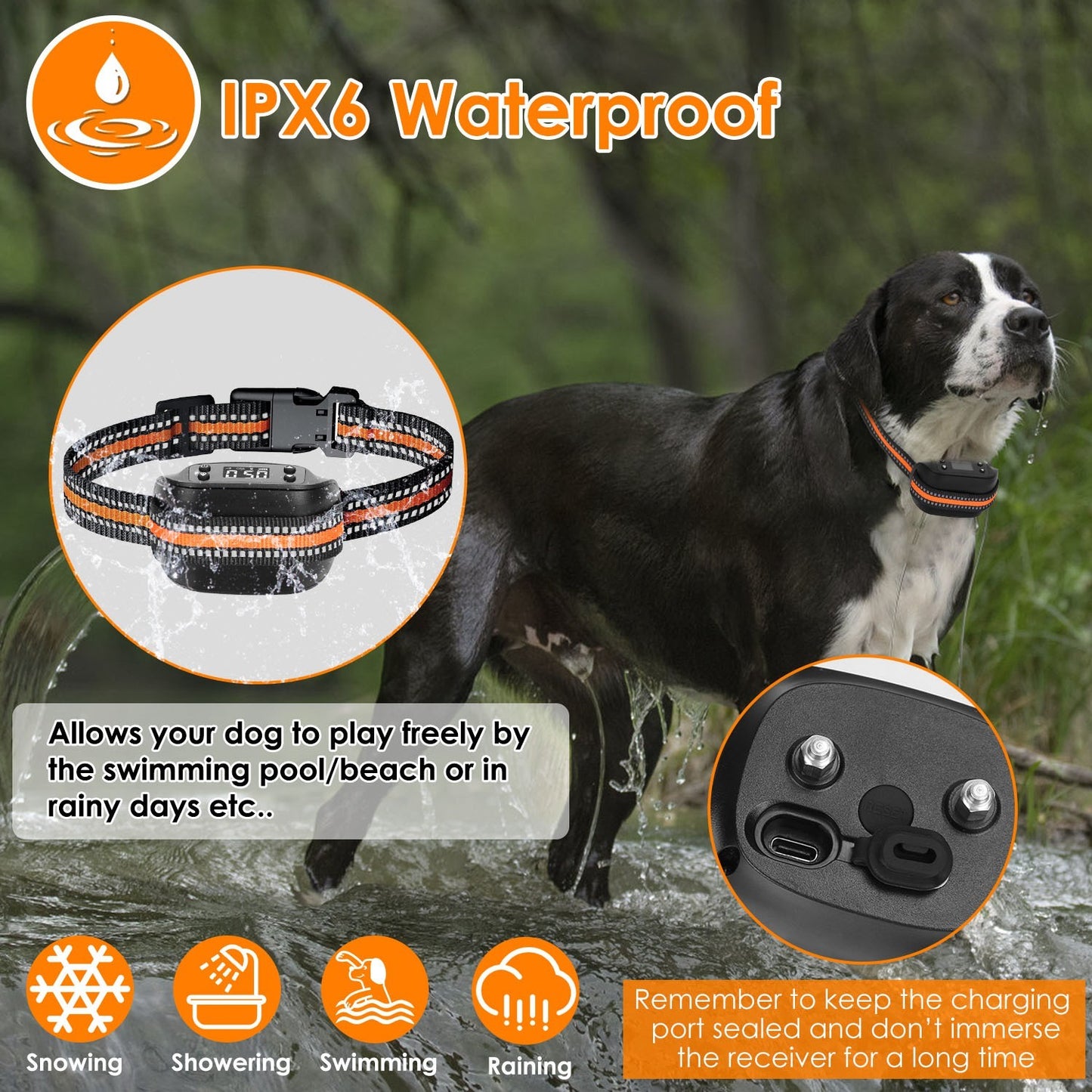 Dog GPS Tracker | ABS & PU Design | Wireless Portable Fence & Accurate Location, 59cm