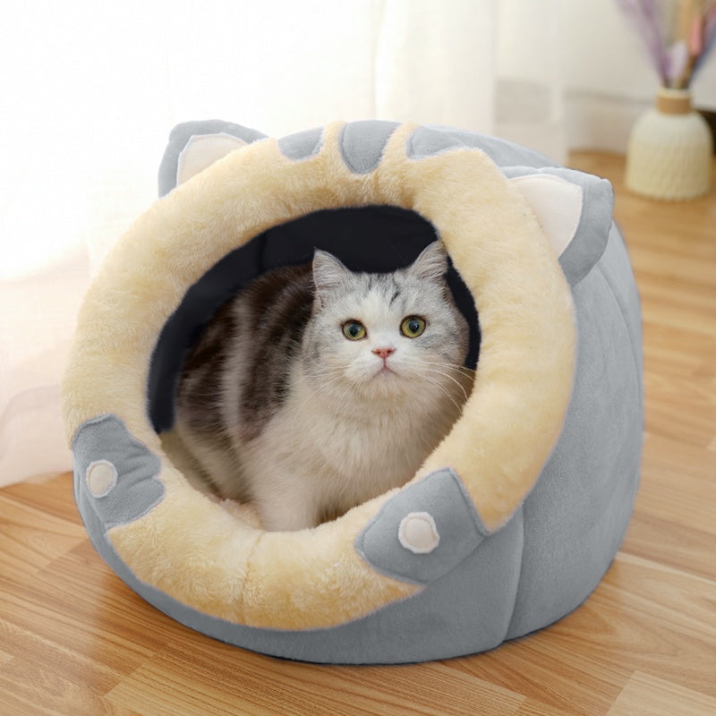 Cat House Villa | Plush Cozy Design | Comfortable Home for Cats, M/L/XL