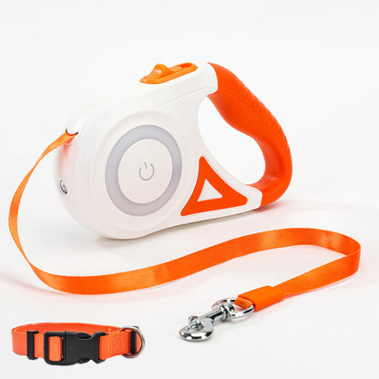 Dog Leash with Collar | ABS Explosion-Proof Design | Retractable & Durable